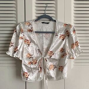 SHEIN Floral White Top